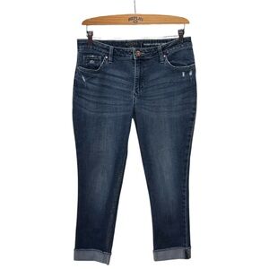 2/$30 Riders by Lee Modern Midrise Boyfriend Dark Blue Cropped Jeans Size 12